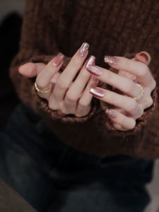 Princess Nail Art Wedding Cat Eye Handmade Detachable White Enhancing Gentle High Quality Beauty Optical Flow Nail Tips