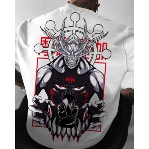 Bandai | Jujutsu Kaisen Anime Printed T-Shirt Mens and Womens 2025 Summer New Japanese Loose Casual Parent-Child Short Sleeve Top