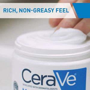 CeraVe Moisturizing Cream For Dry To Very Dry Skins Face Body & Hands Moisturizer with Ceramides Hyaluronic Acid Fragrance-Free 454g