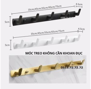 Thanh Móc Treo Quần Áo Khăn Tắm Nhà Bếp Nhà Tắm Treo Sau Cánh Cửa Kiểu Dáng Hiện Đại