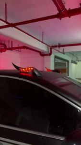 1 Cặp Đèn LED Hình Sừng Rồng Trang Trí Nóc Xe Ô Tô Chống Nước Phụ Kiện Trang Trí Xe Hơi Phổ Thông Với 32 Hiệu Ứng Ánh Sáng Động Sạc Type-C