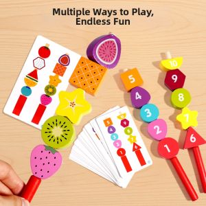 Flying Hippo | Educational Fruit Beads Toy