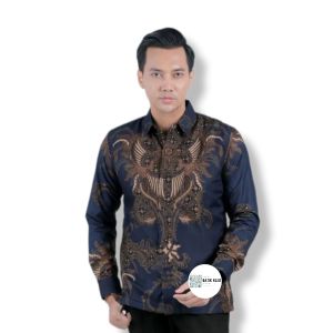 Kemeja Batik Pria Lengan Panjang Size M L XL XXL