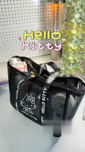 Túi Lưới Hello Kitty Có Khóa Kéo Size Lớn | Túi Đa Năng Đi Học Đi Làm Đi Biển Mua Sắm Đựng Mỹ Phẩm