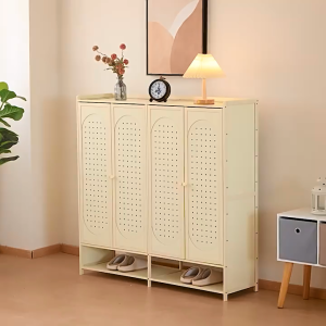 White Shoe Cabinet Large Capacity Anti-Dust & Insect-Proof Shoe Storage Organizer with Round Door Home Organization (Malaki Malinis!)