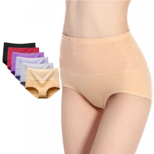 3/6Pack Plus Size Panties L-4XL Womens High Waist Abdominal Underwear Cotton Briefs Ladies Underpant Female Lingeries