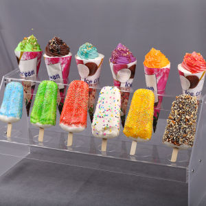 รูปแบบการ์ตูนสำหรับเด็ก ของเล่นตัวละคร Ice Cream Model สำหรับตกแต่งร้านขายเครื่องดื่มเย็น เครื่องประดับตกแต่งที่ไม่ต้องรับประทาน