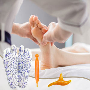 1 Set Creative Foot Massage Acupoint Illustrated Socks Relieve Tired Foot Point Massage Tool