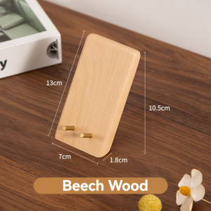 Solid Wood Phone Stand Wooden Desk Holder for Mobile Custom Engraving Available Minimalist Gift Option