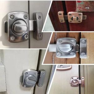 Universal Twist Lock Zinc Alloy Security Thicken Cast Barrel Bolt Slide Latch Bathroom Door
