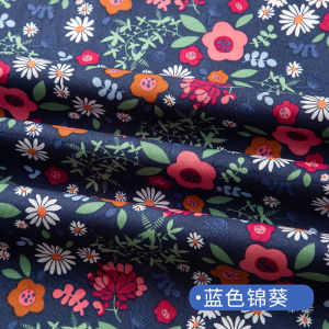 Pure Cotton Poplin Fabric Idyllic Small Floral Cotton Summer Thin Dress Baby Pajamas Clothing Fabric