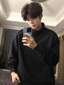 OUMULONG | Áo Hoodie Cổ Đứng Lót Nỉ Cleanfit