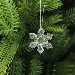 5/10Pcs ตกแต่งคริสต์มาสคริสตัลเกล็ดหิมะแขวน Xmas Tree จี้เครื่องประดับสําหรับตกแต่งบ้าน PARTY 2025 ใหม่ปีอุปกรณ์
