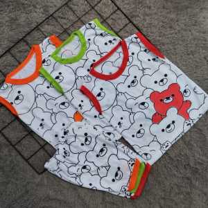 Setelan Baju Bayi Kutung 3-18 Bulan / Setelan Baju Bayi Singlet Celana Pendek/Kaos Oblong Bayi