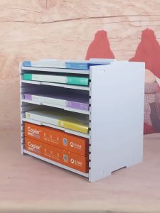 ชั้นวางเอกสาร A4 สำหรับโต๊ะทำงาน พลาสติก อุปกรณ์ธุรกิจ ชั้นวางหนังสือ ชั้นวางเอกสารหลายชั้น ง่ายต่อการจัดเรียง