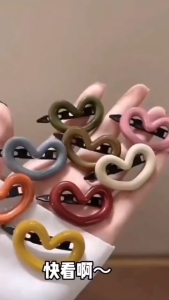 Morandi Love Hair Clip 🎀 爱心莫兰迪色发夹 Klip Rambut Morandi Love Hair Clip Aksesori Rambut Comel Manis Hair Pin Cute Sweet Versatile Girl