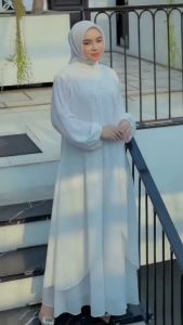 COD Liora Dress Ceruty Babydoll Payet Dress Wanita Terbaru 2025 Kekinian Gamis Kondangan Viral Murah