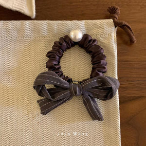 Stylish Checkered Hair Ties Simple Bow Headwear Hair Bands Retro Fashionable Fabric Hair Accessories for Women Girls