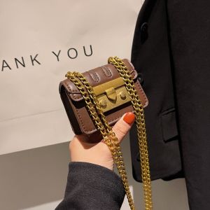 Versatile Mini Square Bag Womens Crossbody Shoulder Bag Fashionable Lipstick Bag Soft PU Leather Korean Style Casual Bag