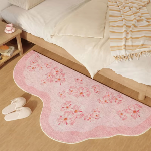 VIKAMA Sóng In Hình Cỏ Hoa Giường Cạnh Chạy Chăn Chống Trơn Trượt Mềm Thảm Trải Sàn Có Thể Giặt Bằng Máy Trong Nhà Trang Trí Nhà Cửa Thảm