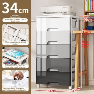 ZHUOLESHI | Drawer Type Multi-level Mobile Storage Cabinet 34-50CM