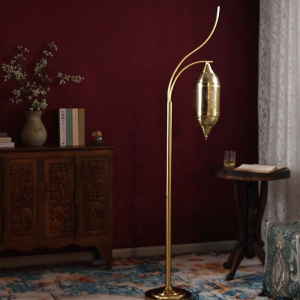 โคมไฟตั้งพื้นเหล็กสีทองร้านนวดโรงแรมร้านน้ำชายืนโซฟาห้องศึกษาห้องนอนโคมไฟตั้งพื้นบาร์บรรยากาศโคมไฟข้างเตียง