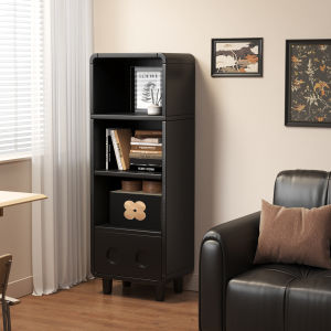 OYIla | Black Corner Storage Cabinet