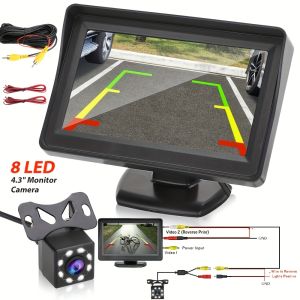 This Is a 10.92cm HD Monitor with an 8 Leds Rear View Camera Kit Designed for Car Backup And Parking Assistance.