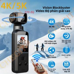 Camera Cầm Tay WiFi 5K/4K MỚI 2025 270 °   Máy Quay Phim Mini Có Thể Xoay Được Dành Cho Máy Quay Video Thể Thao Ngoài Trời DV Đi Xe Đạp Với Tính Năng Ổn Định Con Quay Hồi Chuyển