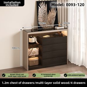 Luxurious Large Capacity Storage Bed End Cabinet