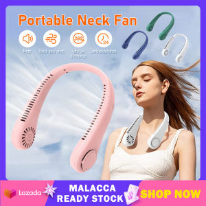Portable Neck Fan Bladeless Hands-Free Fan 3 Speeds 2000mah USB Rechargeable Lazy Neck Fan Travel Air Cooling Fan 挂脖风扇