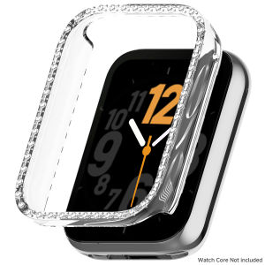 Diamond Crystal PC Hollow Case Cover Bumper Protective Cover Shell Accessorie Replacement for Xiaomi Mi Band 10 Pro Smart Watch