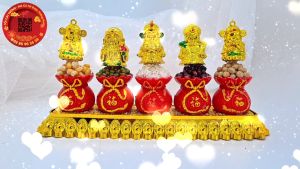 Bông tỏi ông địa vỉ 5 ông thần tài phúc lộc thọ - TỎI CÁT TƯỜNG