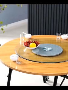 ความยาว50-150CM แก้ว โต๊ะกลม แก้วหมุนโต๊ะอาหาร ความหนา 5MMโต๊ะกระจก โต๊ะทานข้าวจานหมุน กระจกหมุนโต๊ะจีน โต๊ะกระจกใส โต๊ะหมุนอาหาร โต๊ะหมุนกระจกไหมโต๊ะกินข้าว กระจกหมุนอาหาร