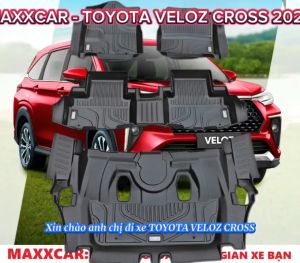 - Thảm lót sàn MAXXCAR xe TOYOTA VELOZ CROSS 2022+ nhựa TPE nguyên sinh 5D tràn viền CAO CẤP.