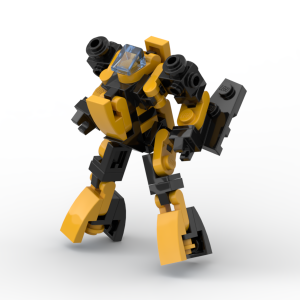[Hornet Warlord-Direct Deformation Robot] Mech MOC Building Blocks Small Mini Exoskeleton Assemble Toys