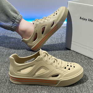 Mens Thick Sole Arch Dad Shoes Summer Outdoor Wear Driving Hiking Sandals Breathable Anti-Odor Clog Shoes Casual Sneakers