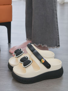 Fashionable Thick-Soled Sandals for Women Summer Versatile High-Heel Ankle Strap Beach Shoes Anti-Slip Super Soft