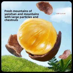 Three Squirrels Sweet Chestnut Kernels Ready to Eat Snacks 100g Bag Leisure Time Snacks Pack of 5 Shell Removed