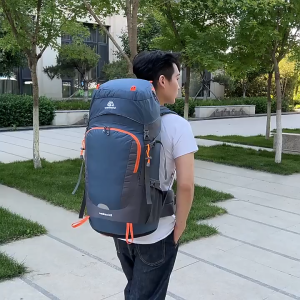 65L Waterproof Hiking Backpack Camping Mountain Climbing Cycling Backpack Outdoor Sport Bag with Rain Cover