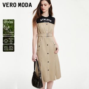 Vero Moda | Đầm Đắp Bổ Denim Cổ Tròn Mới Hè