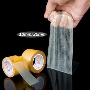 10mm/25mm 20meter Double Tape Kain Dua Sisi Kuning Isolasi Selotip Super Kuat Tanpa Bekas Lem Serba Guna