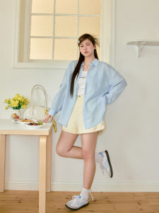 Slimming Effectiveness High Waist Denim Set plus Size Womens Fashion Casual Shirt Thin Illusion Short Jeans Korean Style