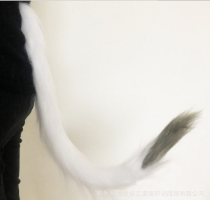 Original Design Cat Girl Tail Maid Costume Accessory Photography Props Bendable Shape Anime Cosplay Props White Tail