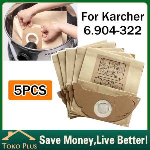 【Pengiriman cepat】5Buah Karcher Paper Filter Bag WD3 MV3 SE4001 Kantong Debu