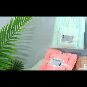 2PC Bath Towels Set Super Soft Coral Velvet Highly Absorbent Quick Drying for Adults Hotel Spa Home Bathroom Use