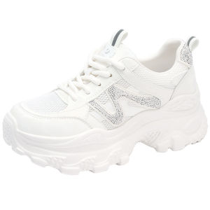 Josiny | Summer New White Thick-Soled Dad Shoes Breathable Comfortable Versatile
