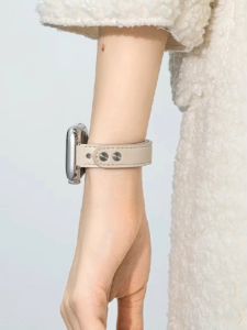 Leather Strap tali smartwatch untuk lWATCH series 1 2 3 4 5 6 7 8 9 Ultra ukuran 38mm 40mm 41mm 42mm 44mm 45mm 49mm