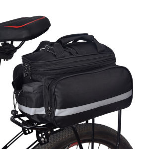 1PCS Rear Pannier Bag - Large Capacity Waterproof Multi-Function Bicycle Rack Carrier Tail Seat Trunk Bag With Handbag Shoulder