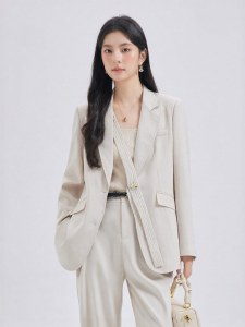 Lightweight Office Commute Womens White Suit Jacket